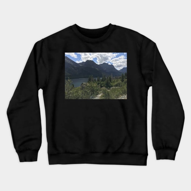 Mountain Lake in Glacier National Park Crewneck Sweatshirt by Sparkleweather